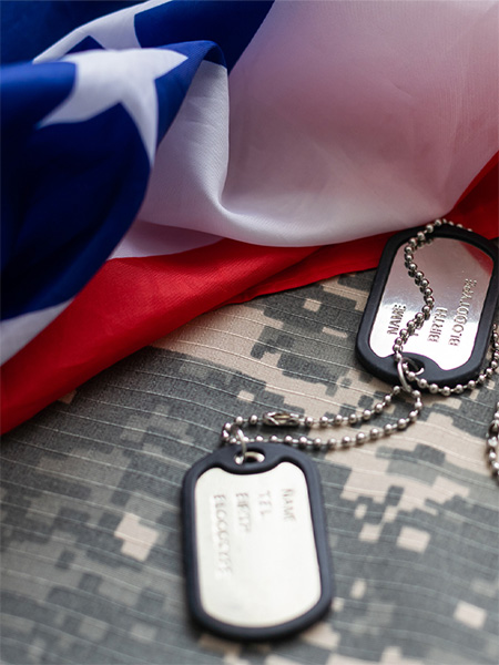 COE document with dog tags