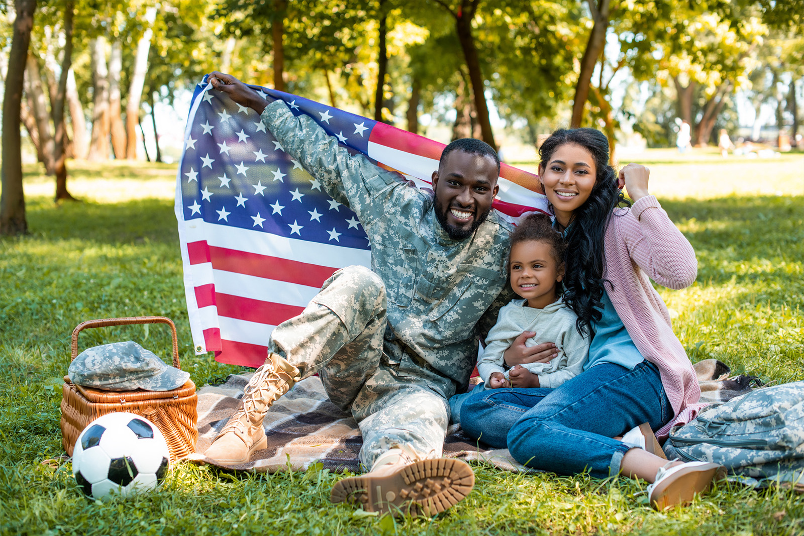 Veteran couple celebrating pre-approval